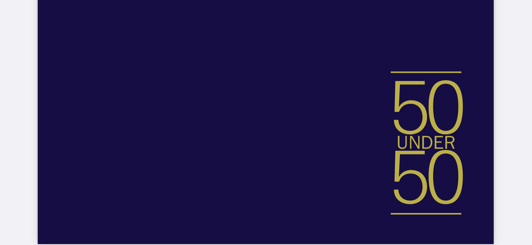 50 under 50 report cover_listing image